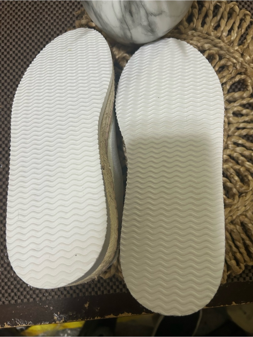 Steven By Steve Madden white Canvas Espadrille Platform Sneakers - Picture 4 of 4